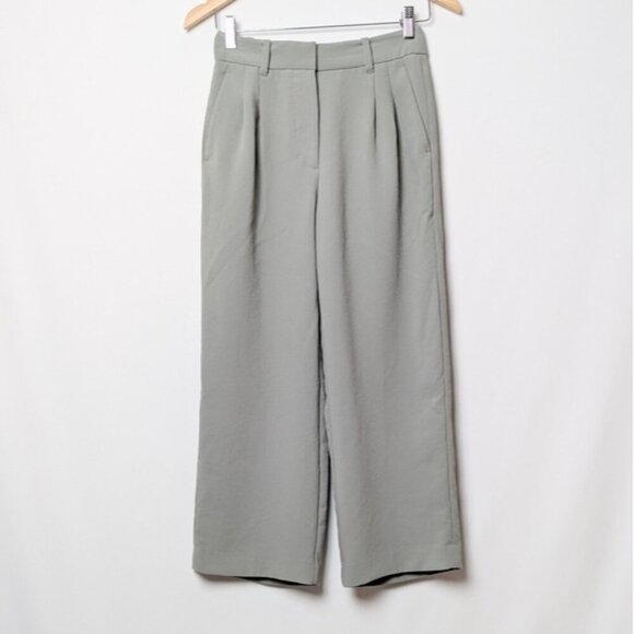 WILFRED Effortless Crop Pant Talin Basalt Grey Tall High Rise Pants 0 ARITZIA - Picture 9 of 13